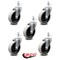 Service Caster 4 Inch Thermoplastic Rubber Wheel 5/16 Inch Threaded Stem Caster SCC, 5PK SCC-TS05S410-TPRS-5161815-5 - alternate 3